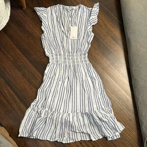 Rails S light and blue striped dress